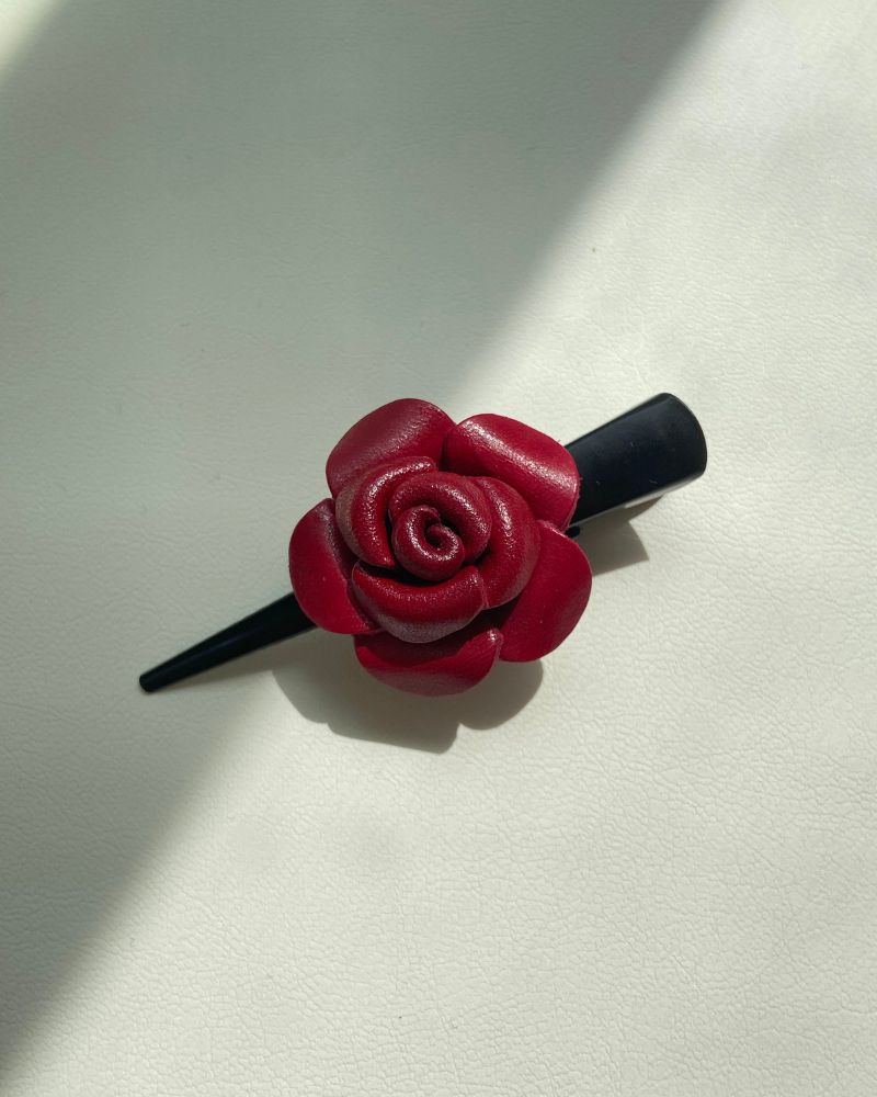 Rose Hair Clip - Handmade