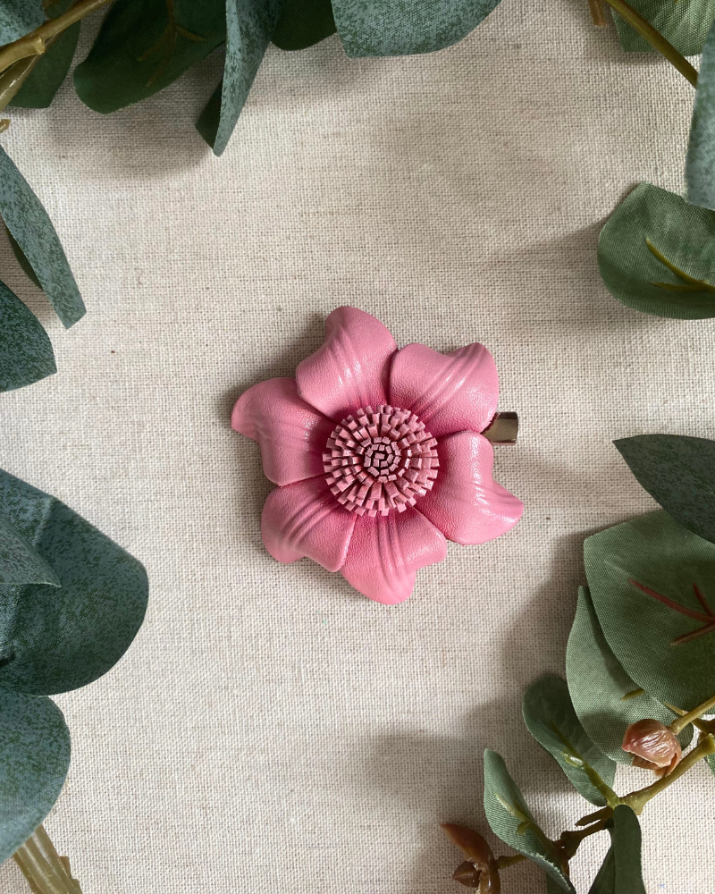 Pinwheel Blossom Clip - Handmade