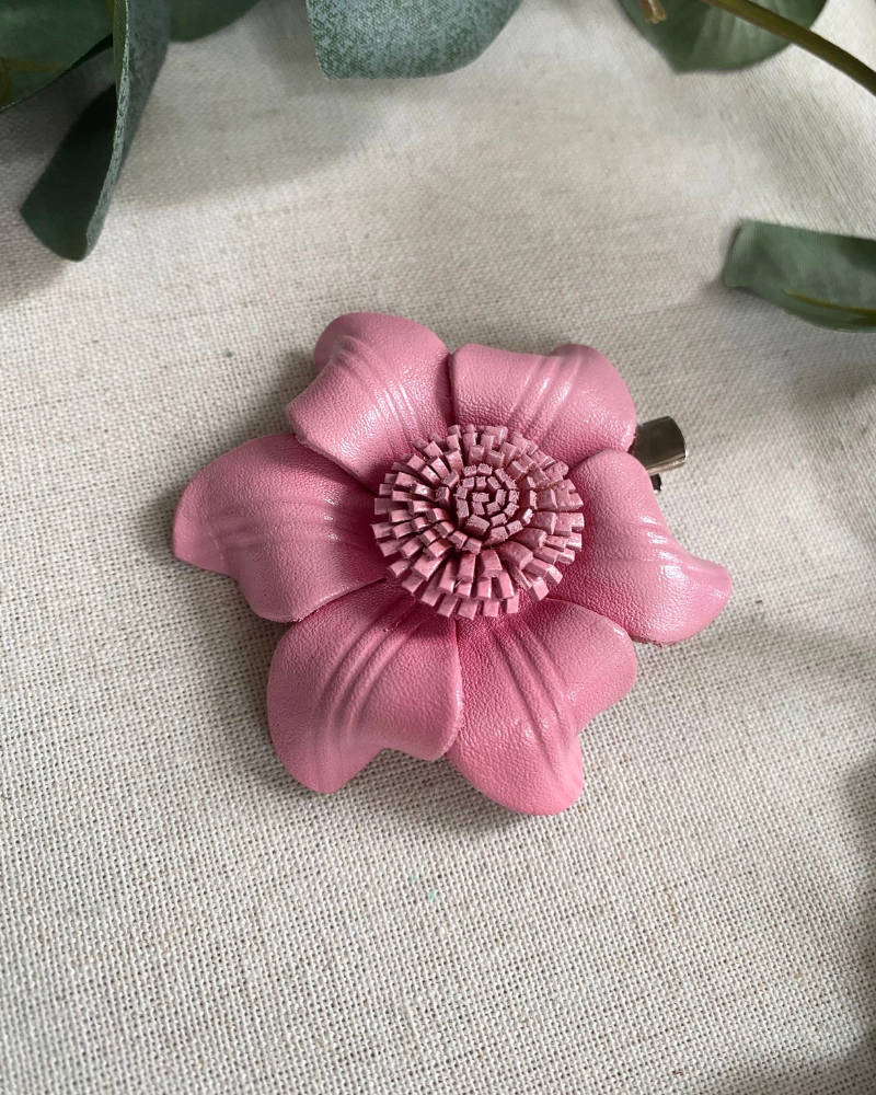 Pinwheel Blossom Clip - Handmade