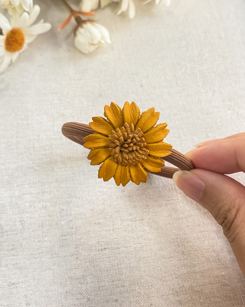 Daisy Hair Tie - Handmade