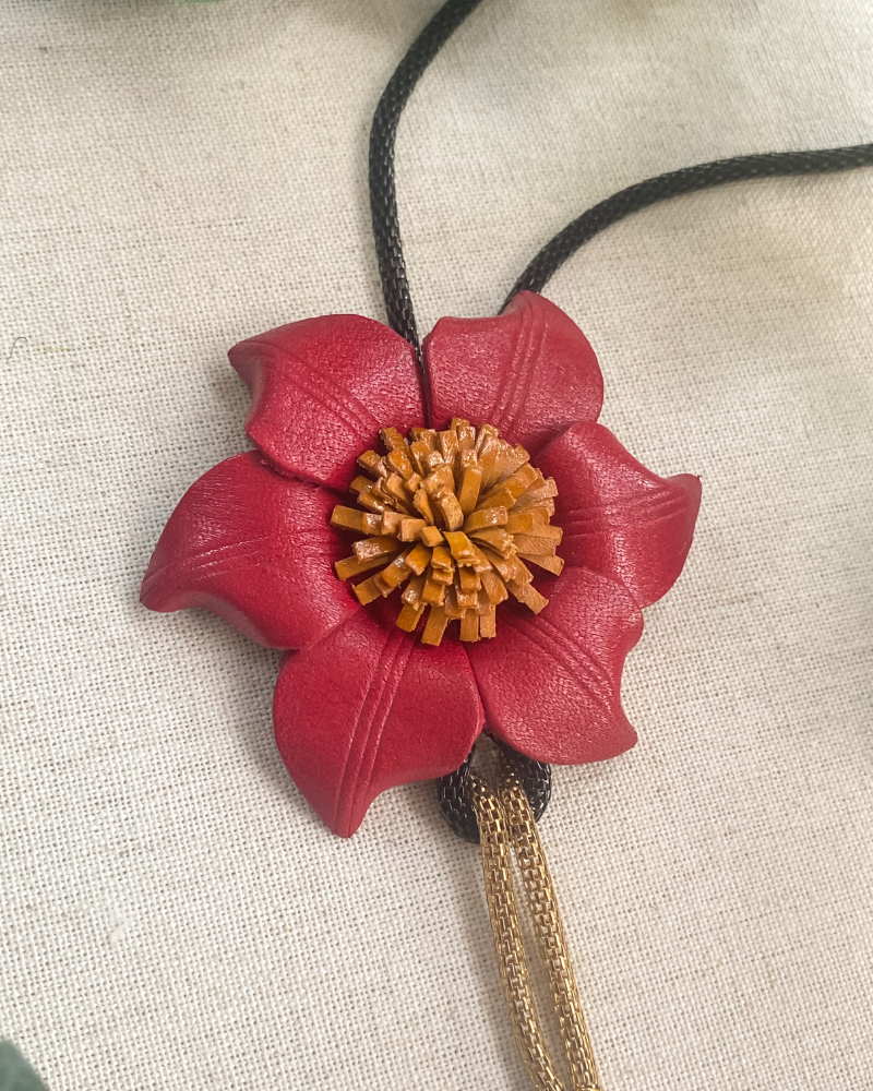 Pinwheel Blossom Necklace - Handmade