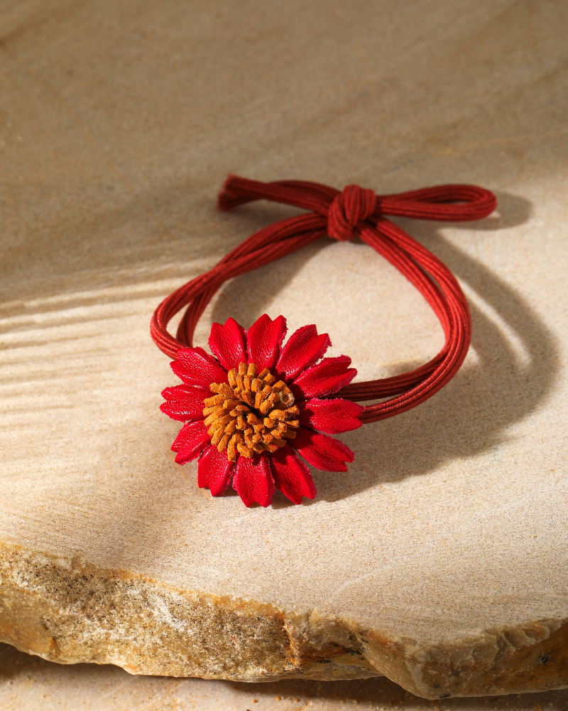 Daisy Hair Tie - Handmade