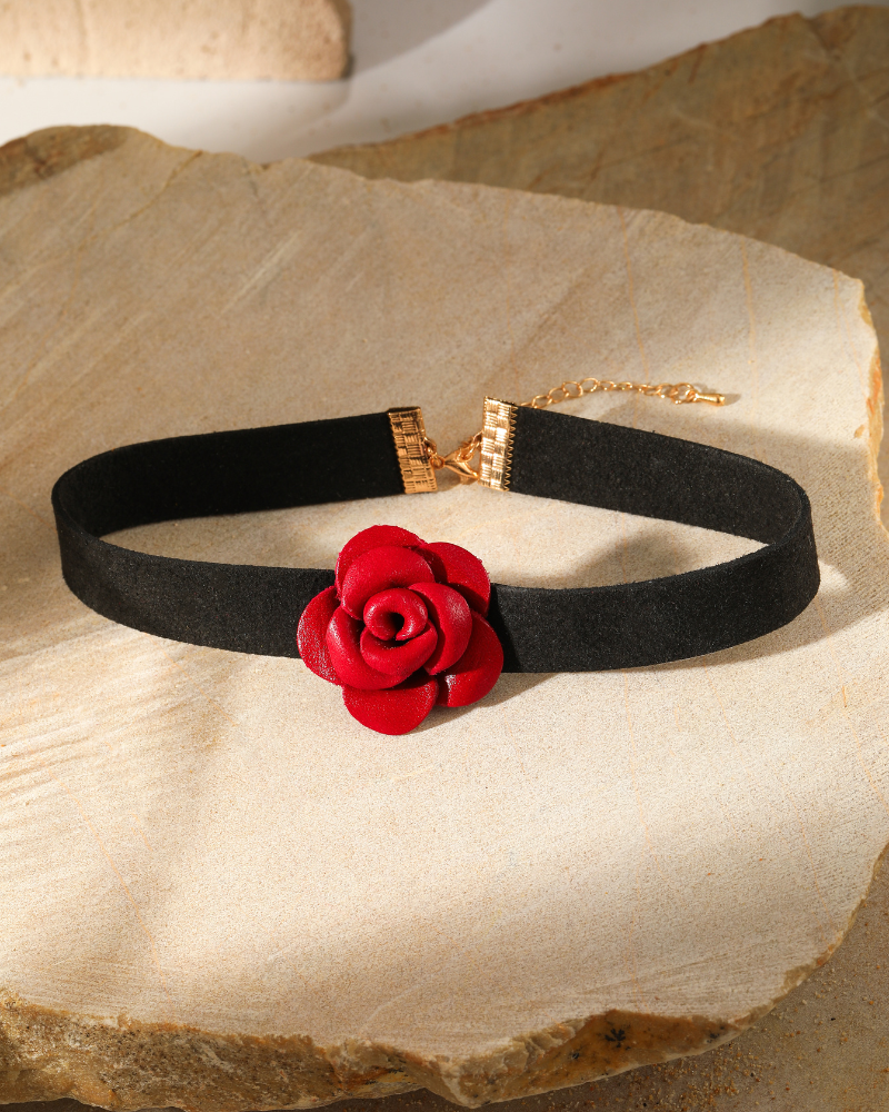 Midnight Rose Choker - Handmade